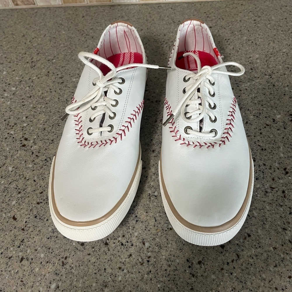 Keds Champion Penant Leather Sneakers Mens Size 8.5 Womens Size 10.5 - Picture 3 of 10
